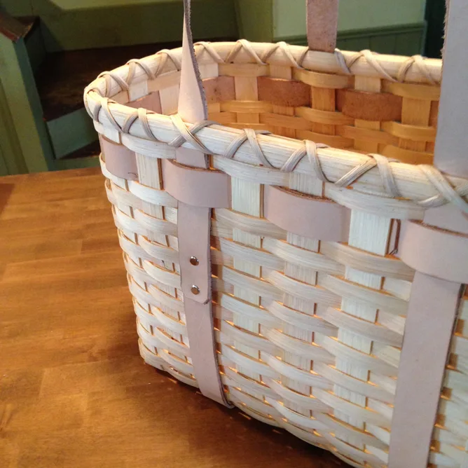 Finished Leather Handled Tote